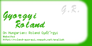 gyorgyi roland business card